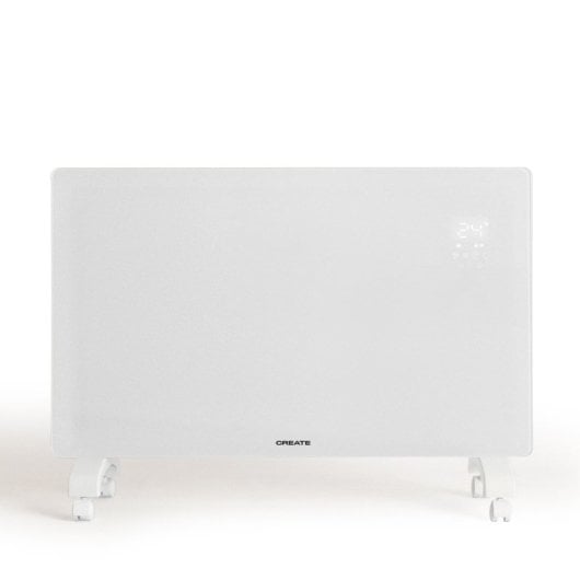 Convector Create Cristal Templado WiFi IP24 Bajo Consumo Temporizador 2 Potencias