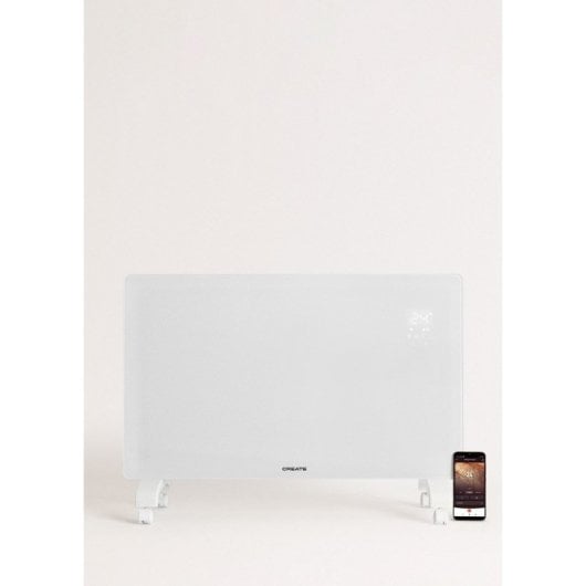 Convector Create Cristal Templado WiFi IP24 Bajo Consumo Temporizador 2 Potencias