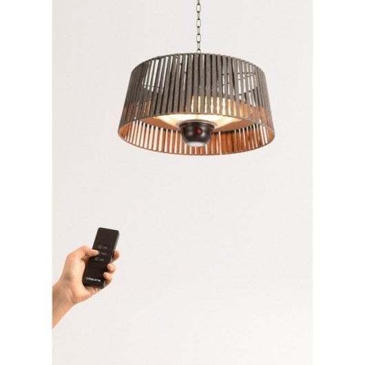 Estufa Halógena de Jardín Create 1800W Infrarrojos Exterior LED Mando a Distancia