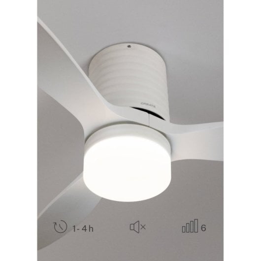 Ventilador Create Wind Calm Line techo DC 40W 6 velocidades LED WiFi o pared 132cm