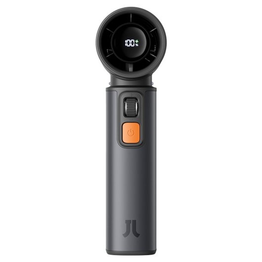 Ventilador portátil JisuLife Ultra 1 9000mAh 19m/s 100 Velocidades LED Bajo Ruido Gris Metalizado