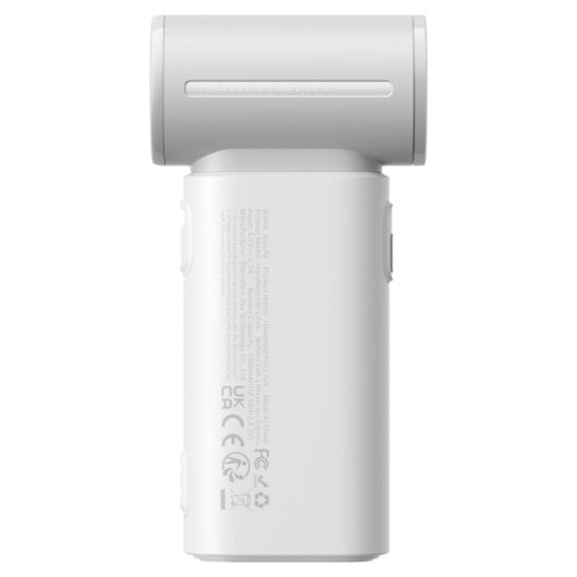 Ventilador portátil compacto JisuLife Life 9 3600mAh com 9 pás e 5 velocidades, branco