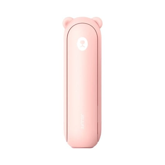 Ventilateur portable JisuLife Life 8, 4 500 mAh, lampe torche, batterie externe, 3 vitesses, rose