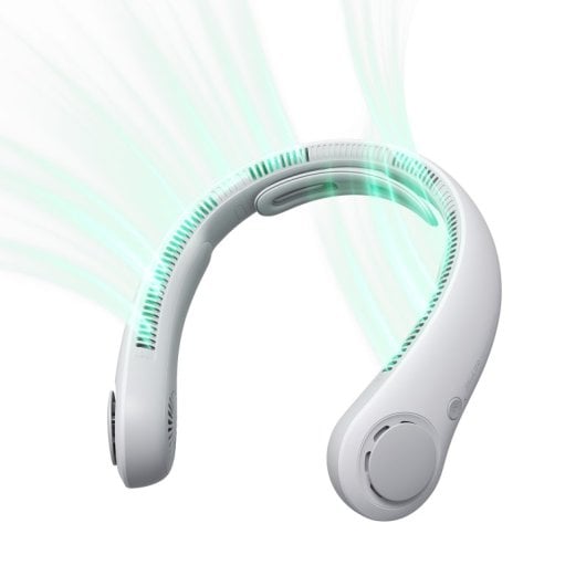Ventilador de cuello JisuLife sin aspas 5.000mAh 5 velocidades flexible y Tipo-C