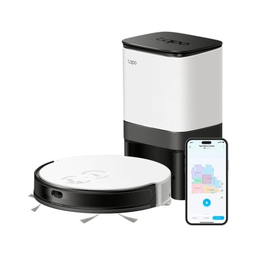 Robot Aspirador TP-Link Tapo RV20 Mop Plus Com Base Autolimpeza, Mopa e Escova Dupla