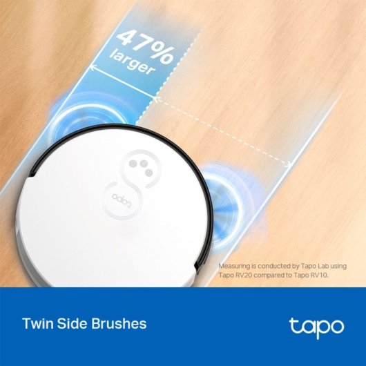 Robot Aspirador TP-Link Tapo RV20 Mop Plus Com Base Autolimpeza, Mopa e Escova Dupla