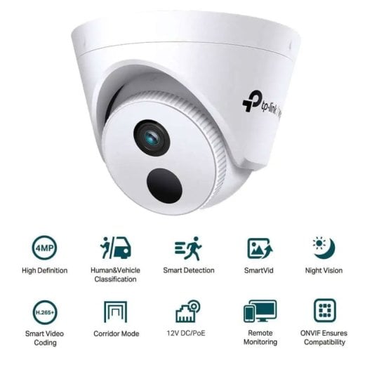 Câmara IP TP-Link VIGI C420I 2MP Full HD PoE 4mm com deteção inteligente e visão noturna