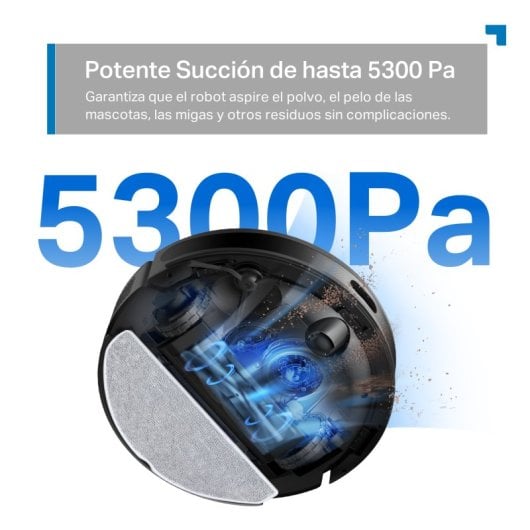 Robot Aspirador TP-Link Tapo RV20 Max mopa integrada 5300Pa Navegación LiDAR WiFi