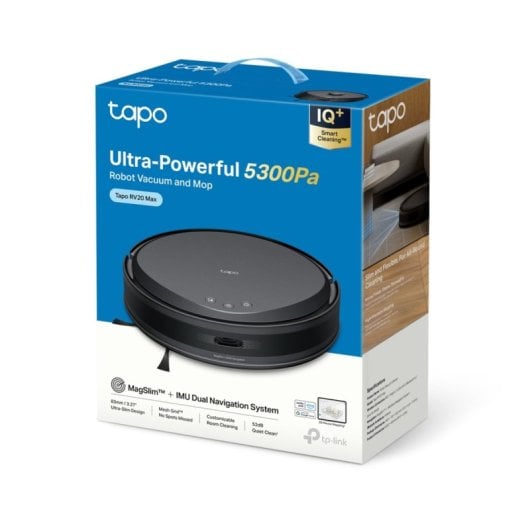 Robot Aspirador TP-Link Tapo RV20 Max mopa integrada, succión 5300Pa, mapeo LiDAR WiFi