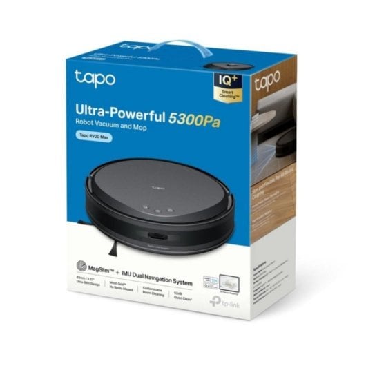 Robot Aspirapolvere e Lavapavimenti TP-Link Tapo RV20 Max Navigazione LiDAR 5.300 Pa Controllo Vocale