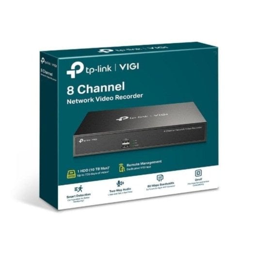 Grabadora NVR para Cámara IP TP-Link VIGI NVR1008H 8 canales 1080p 1 HDD Ethernet