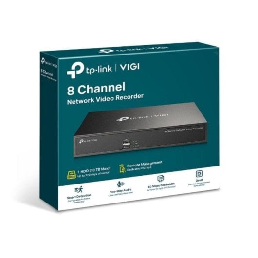 NVR-Recorder für IP-Kamera TP-Link VIGI NVR1008H 8 Kanäle 5MP 1HDD Ethernet-Verbindung
