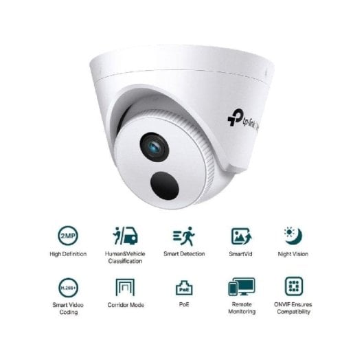 Câmara IP Full HD TP-Link VIGI C420I de 2 MP com deteção humana, infravermelhos, PoE, lente de 2,8 mm