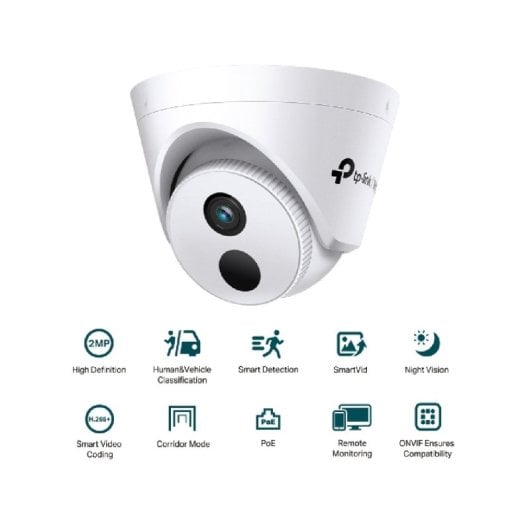 Cámara IP TP-Link VIGI C420I 2MP Full HD detección humana IR PoE lente 2.8 mm