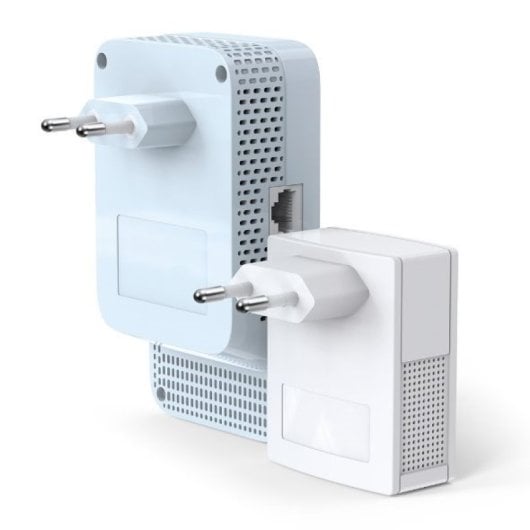Powerline Ac750 Dualband Tp-Link-WLAN-Set: Geschwindigkeit bis zu 1000 Mbit – fortschrittliche Ac-Technologie – integrierter Stecker – einfache und schnelle Installation – ideal für große Räume – unterbrechungsfreie Hochgeschwindigkeits-Konnektivität.