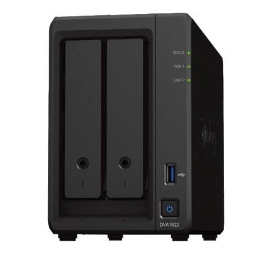 NVR Synology DVA1622 Inteligencia Artificial, 2 Bahías, Hasta 16 Cámaras IP, Grabación 4K