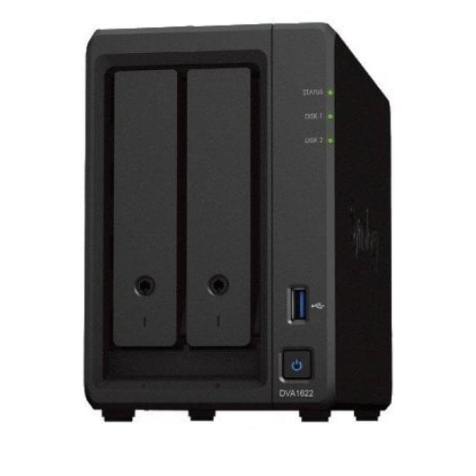 Enregistreur NVR pour Caméra IP Synology DVA1622 16 canaux 4K 2 baies HDD/SSD Connexion Ethernet