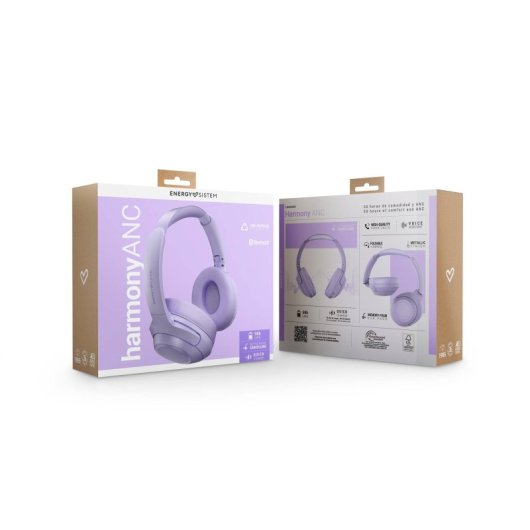 Auriculares sem fios Bluetooth 5.4 Energy Sistem com cancelamento de ruído e microfone