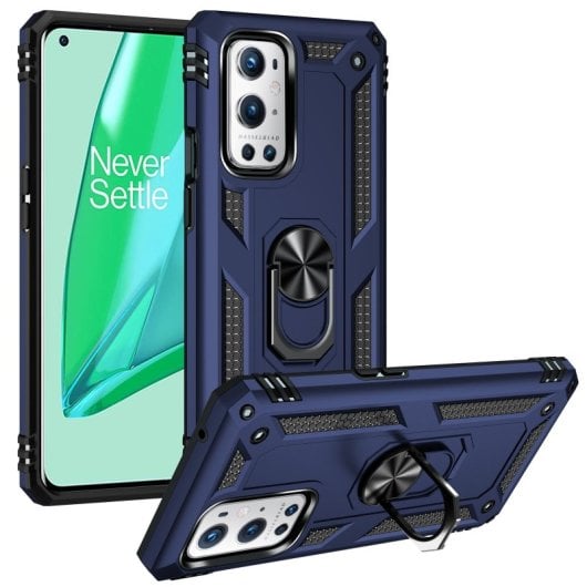 Max Power Digital Magnetic Case für Oneplus 9 Pro Hülle mit drehbarem Ring, Blau