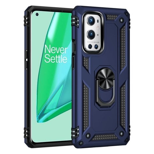 Max Power Digital Magnetic Case für Oneplus 9 Pro Hülle mit drehbarem Ring, Blau