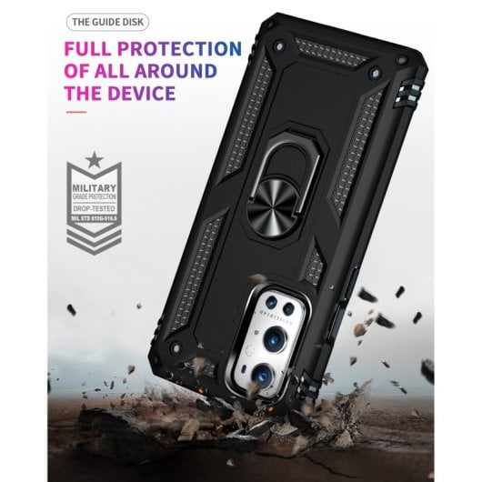 Max Power Digital Magnetic Case für Oneplus 9 Pro Hülle mit drehbarem Ring Schwarz