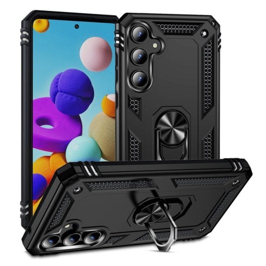 Max Power Digital Funda Magnética Para Samsung Galaxy A52/a52s 5g Carcasa Con Anillo Giratorio Negro