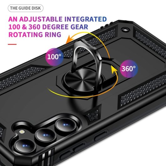 Max Power Digital Funda Magnética Para Samsung Galaxy A52/a52s 5g Carcasa Con Anillo Giratorio Negro