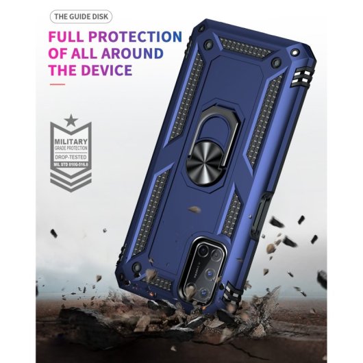 Capa magnética digital Max Power para Oppo A72/A52/A92 com anel giratório azul