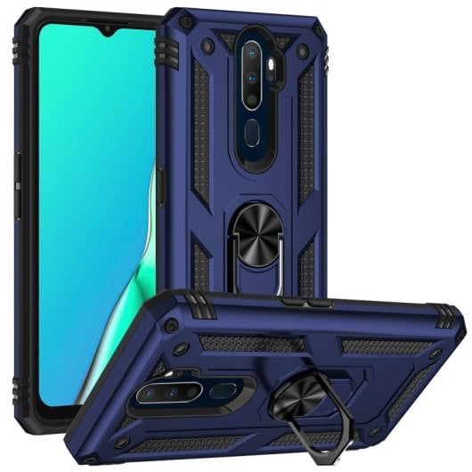 Max Power Digital Magnetic Case für Oppo A9 2020/A5 2020 Hülle mit drehbarem Ring, Blau