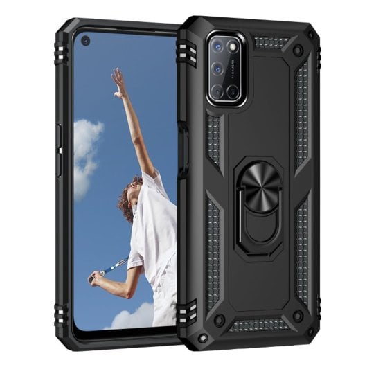 Max Power Digital Funda Magnética Para Oppo A72 / A52 / A92 Carcasa Con Anillo Giratorio Negro