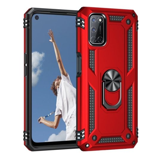 Capa magnética digital Max Power para Oppo A72/A52/A92 com anel rotativo vermelho