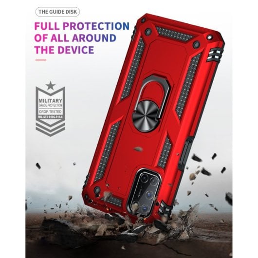 Capa magnética digital Max Power para Oppo A72/A52/A92 com anel rotativo vermelho