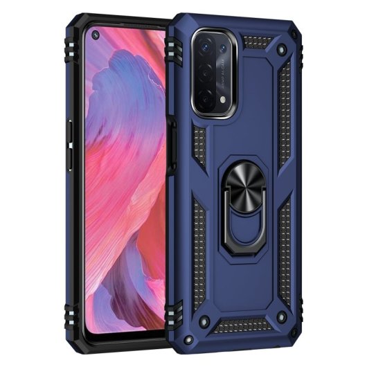 Max Power Digital Magnetic Case für Oppo A74 5G/A93 5G/A54 5G Hülle mit drehbarem Ring, Blau