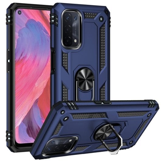 Max Power Digital Magnetic Case für Oppo A74 5G/A93 5G/A54 5G Hülle mit drehbarem Ring, Blau