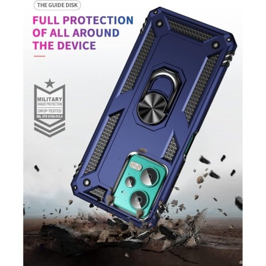 Coque magnétique numérique Max Power pour Xiaomi Redmi Note 12 4G avec anneau rotatif, bleu