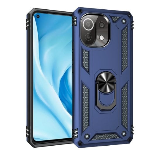 Max Power Digital Magnetic Case für Xiaomi Mi 11 Lite mit drehbarem Ring, Blau