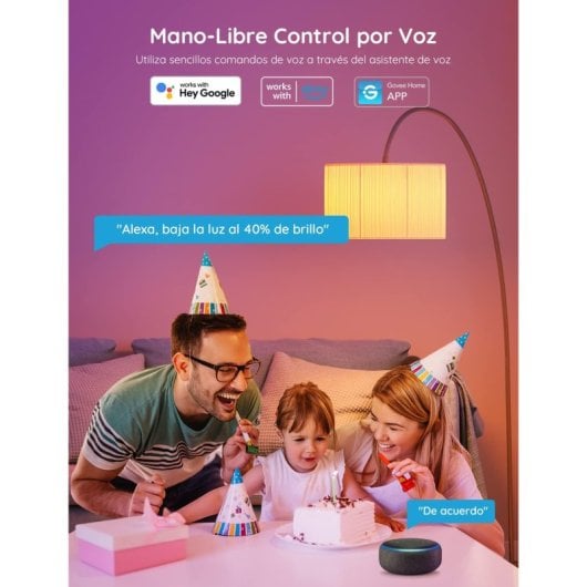 Ampoule LED Govee E27 RGBWW 800 lm, compatible Wi-Fi, Bluetooth, Alexa et Google Assistant, 9 W