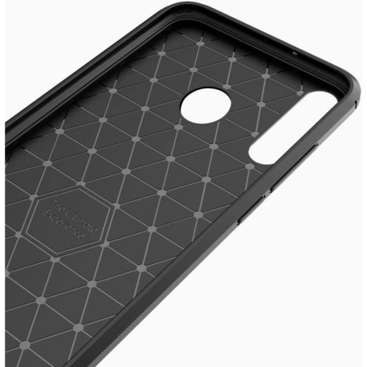 Custodia Max Power Digital in fibra di carbonio per Huawei P40 Lite E, antiurto, in silicone nero
