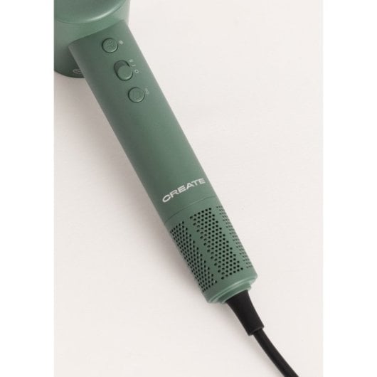 Secador de pelo Create 1800W Frizz-Free Iones negativos 2 temperaturas Boquilla magnética