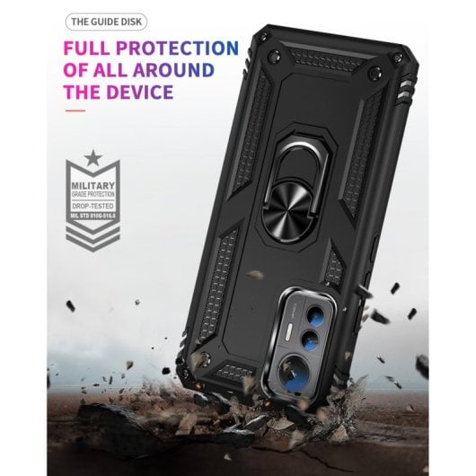 Custodia magnetica digitale Max Power per Xiaomi Mi 12 Lite con anello rotante, nera