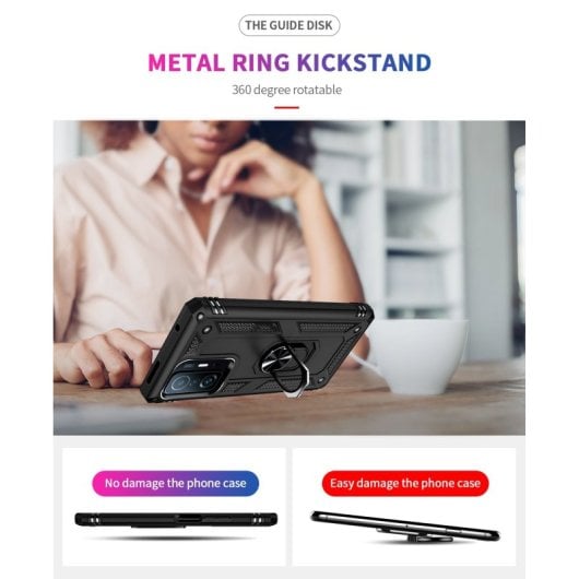 Max Power Digital Magnetic Case für Xiaomi Mi 11T/ 11T Pro Hülle mit Drehring Schwarz