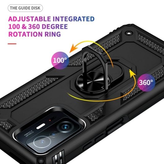 Max Power Digital Magnetic Case für Xiaomi Mi 11T/ 11T Pro Hülle mit Drehring Schwarz