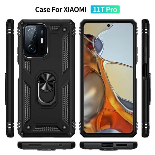 Max Power Digital Magnetic Case für Xiaomi Mi 11T/ 11T Pro Hülle mit Drehring Schwarz