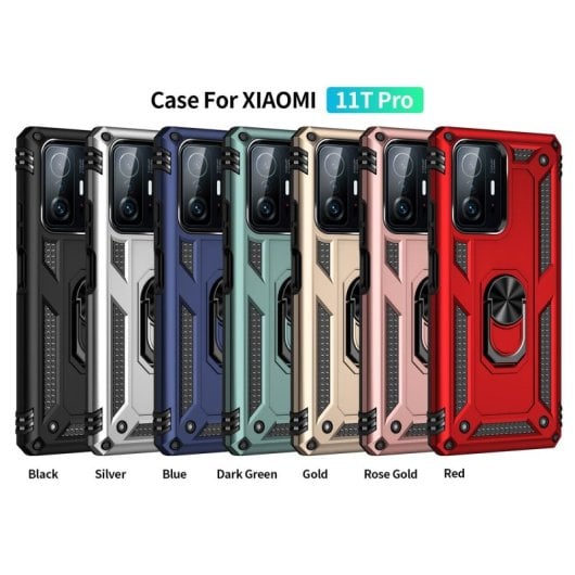 Max Power Digital Magnetic Case für Xiaomi Mi 11T/ 11T Pro Hülle mit Drehring Schwarz