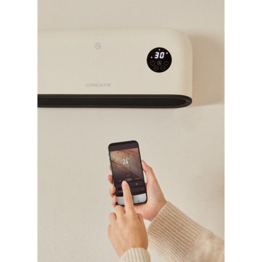 Toallero calefactor Create PTC WiFi 2000W control app y detector ventanas abiertas