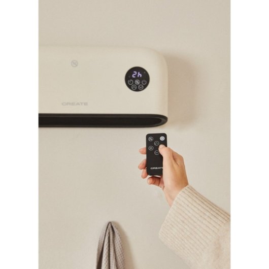 Toallero calefactor Create PTC WiFi 2000W control app y detector ventanas abiertas