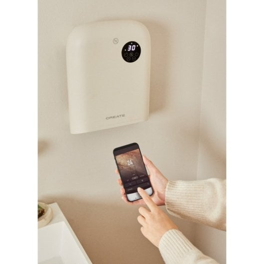 Calefactor Create programable WiFi pantalla LCD IP24 temporizador 9h 20m²