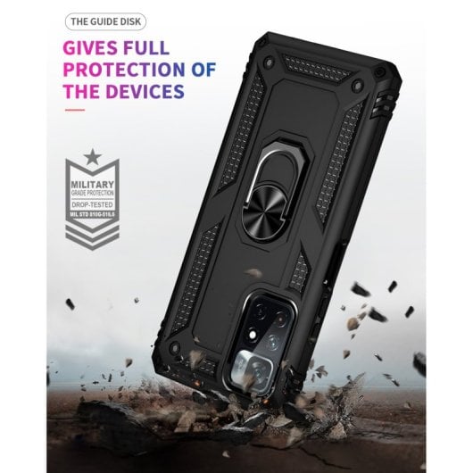 Max Power Digital Magnetic Case für Xiaomi Redmi Note 11/Note 11s mit drehbarem Ring, Schwarz