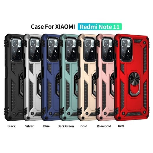Max Power Digital Magnetic Case für Xiaomi Redmi Note 11/Note 11s mit drehbarem Ring, Schwarz