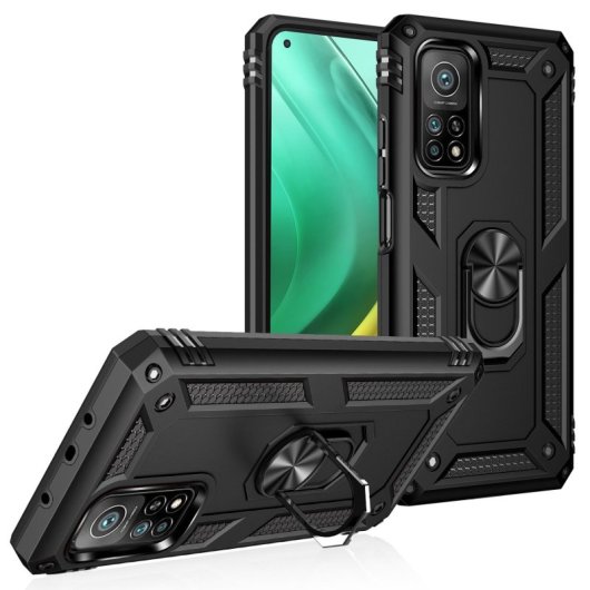 Max Power Digital Magnetic Case für Xiaomi Mi 10T/Mi 10T Pro 5G, Schwarze drehbare Ringhülle
